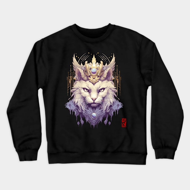 Evil cat Crewneck Sweatshirt by siriusreno